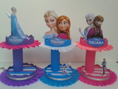 CENTROS DE MESA FROZEN (El color puede ser de su preferencia)